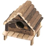 Flamingo näriliste puidust maja 14x12x13cm