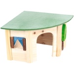 Flamingo puidust näriliste maja 26x19x12,5cm