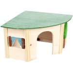 Flamingo puidust maja närilistele 34x25x15cm
