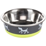 Flamingo libisemisvastase põhjaga toidukauss hall/roheline ø 14cm – 0,4L