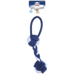 Record puuvillane sinist ja valget värvi nöörilelu koerale 32cm