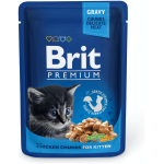 Brit Premium Chicken Chunks in Gravy märgtoit kassipoegadele 100g