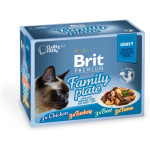 Brit Premium Delicate Gravy Family multipakk märgtoit kassidele 12x85g