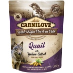 Carnilove Pouch Pate Quail with Yellow Carrot einekotike koertele 300g