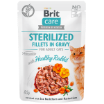 Brit Care Fillets in Gravy Healty Rabbit märgtoit steriliseeritud kassidele 85g