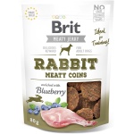 Brit Jerky Rabbit Meaty Coins Snack närimismaius koertele 80g