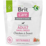 Brit Care Sustainable Adult Small Breed Chicken&Insect koeratoit 1kg