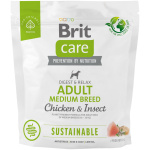 Brit Care Sustainable Adult Medium Breed Chicken & Insect koeratoit 1kg