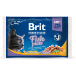 Brit Premium Fish Plate multipakk märgtoit kassidele 4x100g