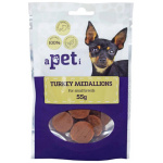 APETI KOERA MAIUS VÄIKE TÕUG KALKUNILIHA MEDALJONID 55G