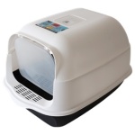 Bubu Pets kinnine must kassitualett kühvliga 50x35x33cm