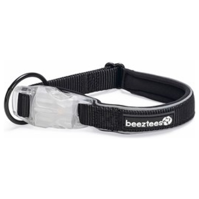 BEEZTEES KOERA KAELARIHM LED + USB PARINCA 35-40CM MUST - Image 1