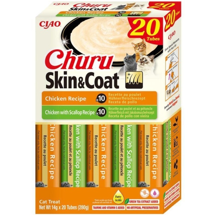 Churu Skin & Coat Varieties multipakk kassimaius 20 x 14g - Image 1