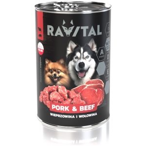 Ravital Pork & Beef konserv koerale 400g