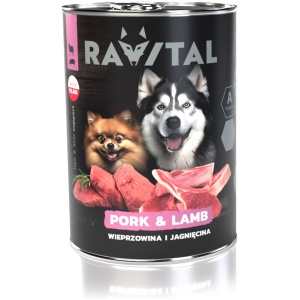 Ravital Pork & Lamb konserv koerale 800g