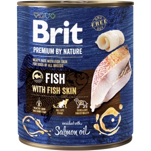 Brit Premium by Nature konserv Fish with Fish Skin koertele 800g