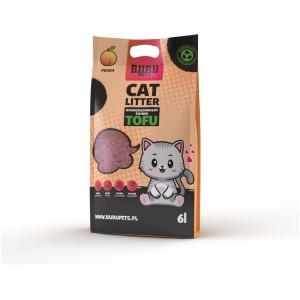 Bubu Pets virsiku lõhnaga tofu kassiliiv 2,5 kg / 6L