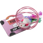 Bubu Pets kassilelu hiir metallvõrepallis 6cm (assortii)