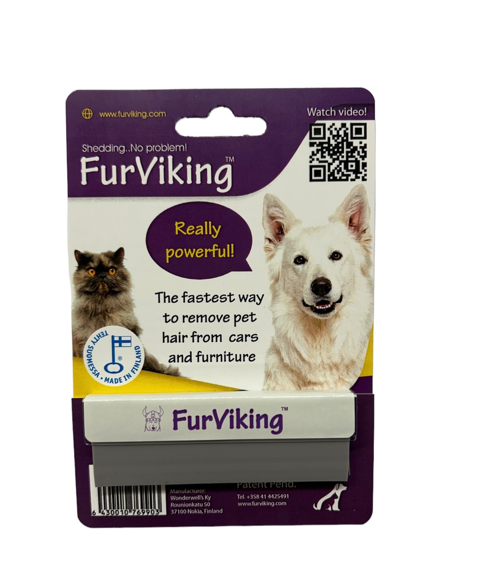 6430010769903.jpg FurViking korduvkasutatav karvaeemaldaja 9,6 x 2,8 cm - Image 1