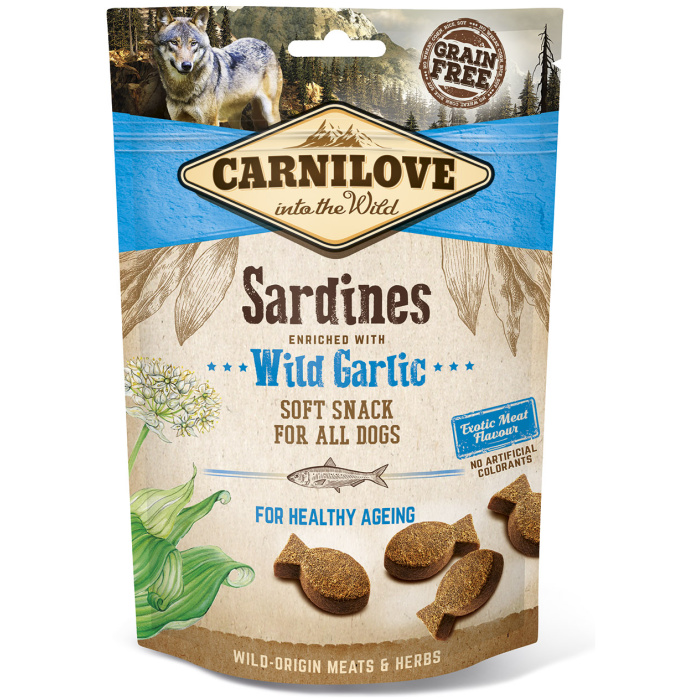 Carnilove Dog Snack Sardines & Wild Garlic maiused koerale 200g - Image 1