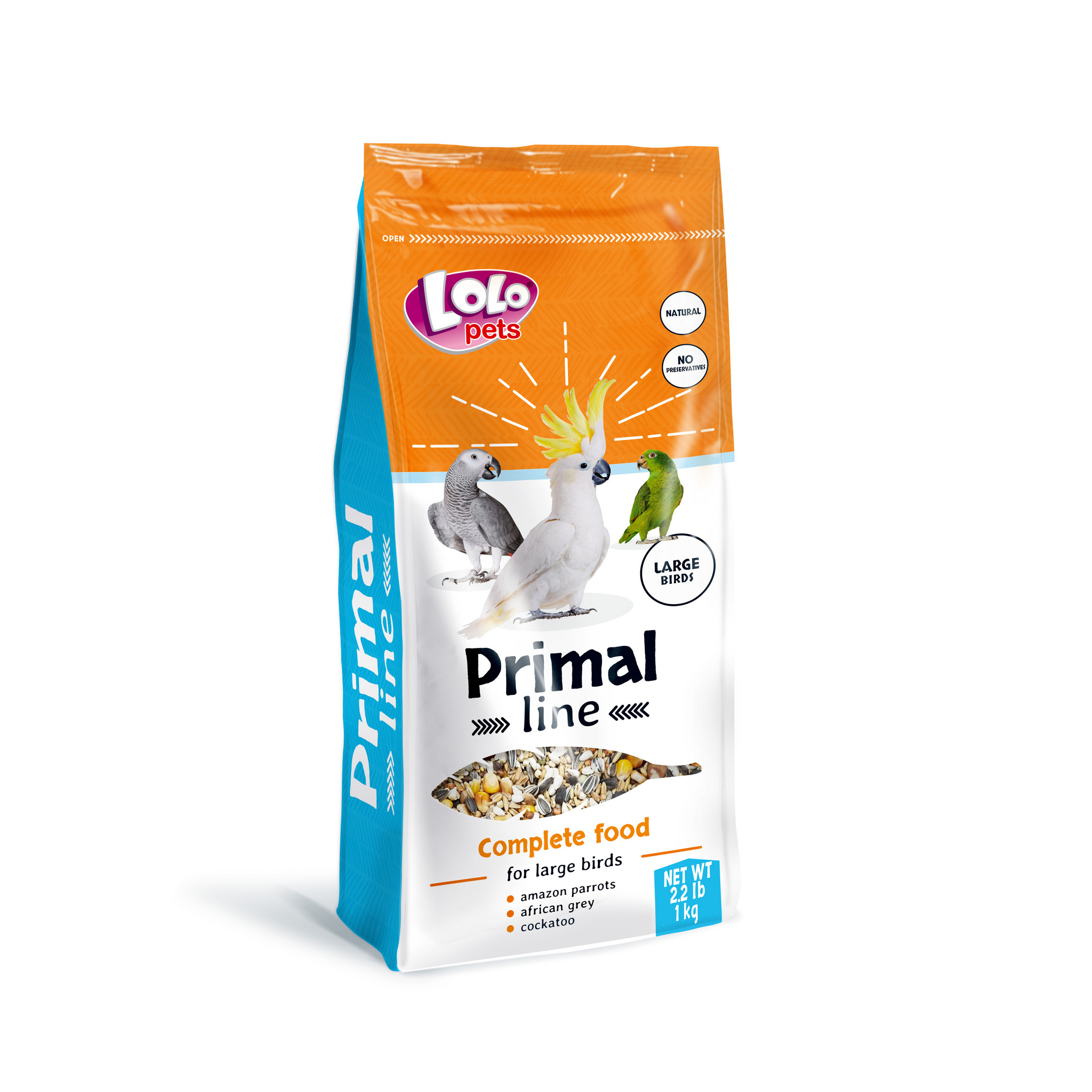 5904479727206.jpg LoLo Pets Primal line linnutoit suurtele lindudele 1kg - Image 1