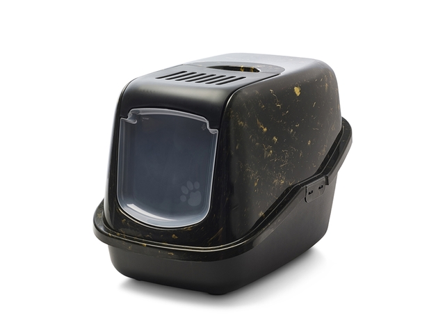 264252.jpg SAVIC KASSI LIIVAKAST NESTOR MARBLE MUST/KULDNE 56X39X38,5CM - Image 1