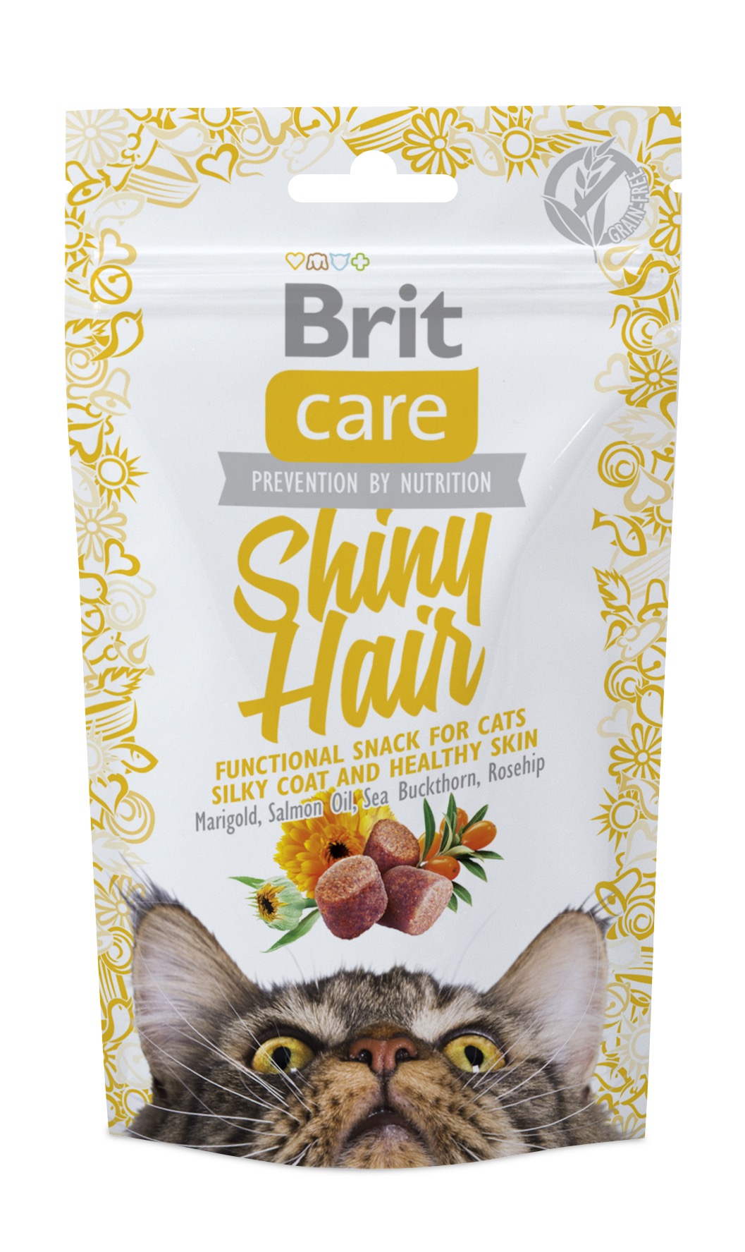 8595602521388.jpg Brit Care Shiny Hair maiused kassile 50g - Image 1
