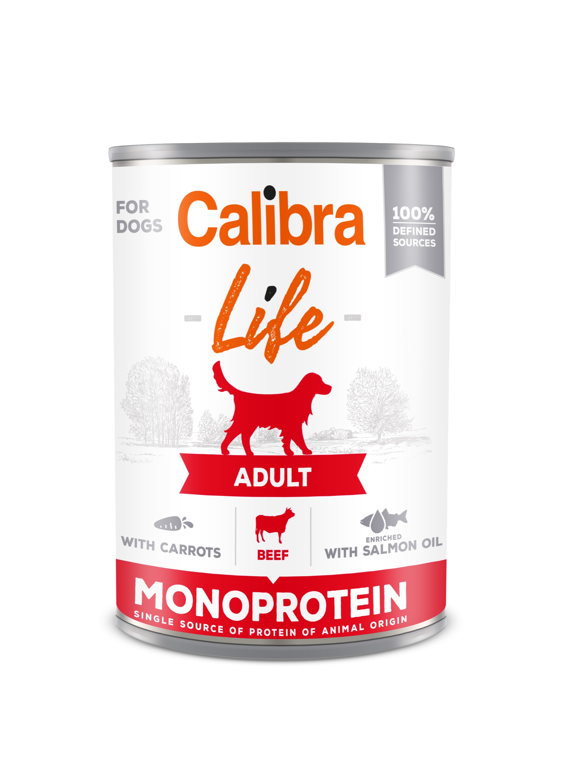 8594062080152.jpg Calibra Life Adult Beef with Carrots konserv koertele 400g - Image 1