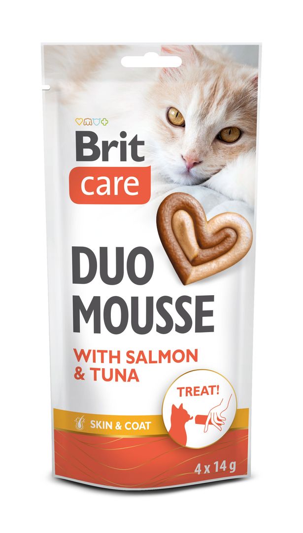 8595602579778.jpg Brit Care Creamy Duo Mousse with Salmon and Tuna maius kassile 4x14g - Image 1