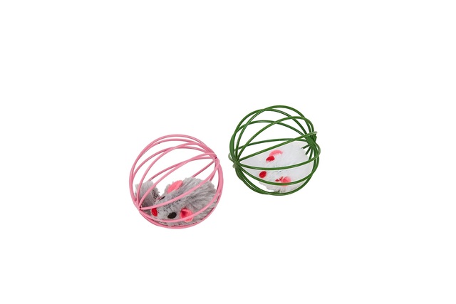 258108.jpg FREEDOG KASSI MÄNGUASI HIIR PUURIS 6CM VALIK - Pilt 1