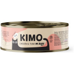 Kimo Chicken & Tuna in Jelly konserv kassidele 70g