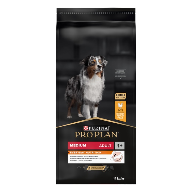 121888.jpg PRO PLAN KOERA TÄISSÖÖT KESKM.TÕUG KANA 14KG - Pilt 1