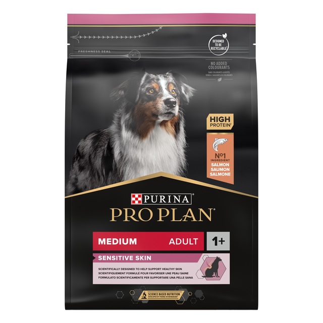 121891.jpg PRO PLAN KOERA TÄISSÖÖT KESKM.TÕUG NAHAPR.LÕHE 3KG - Pilt 1