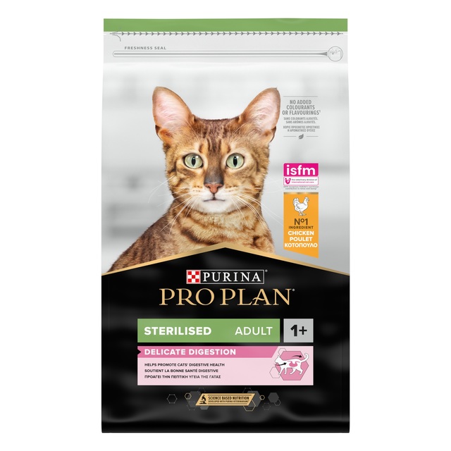 157117.jpg PRO PLAN KASSI TÄISSÖÖT STERIL. DELICATE DIG. KANA 10KG - Pilt 1