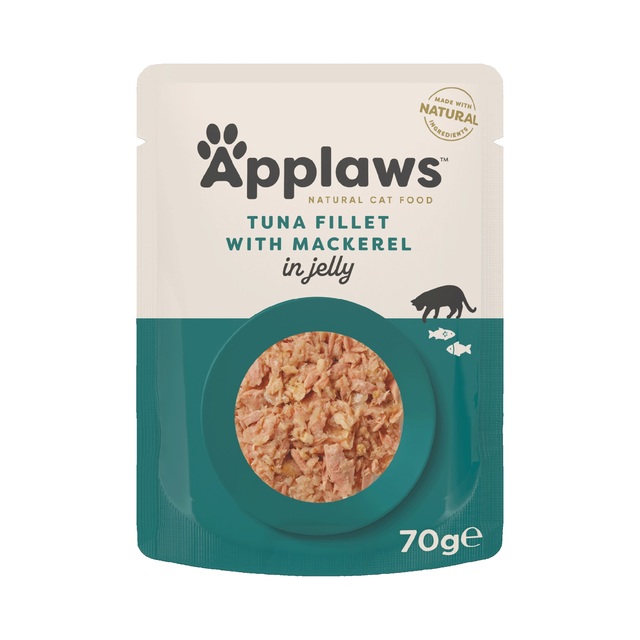 223318.jpg APPLAWS KASSI EINEKOTIKE TUUNIKALAFILEE/MAKRELL ŽELEES 70G - Pilt 1
