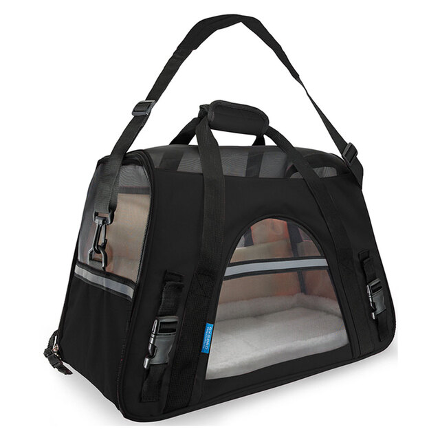 245525.jpg FREEDOG KANDEKOTT FLY 40X20X26CM MUST - Pilt 1