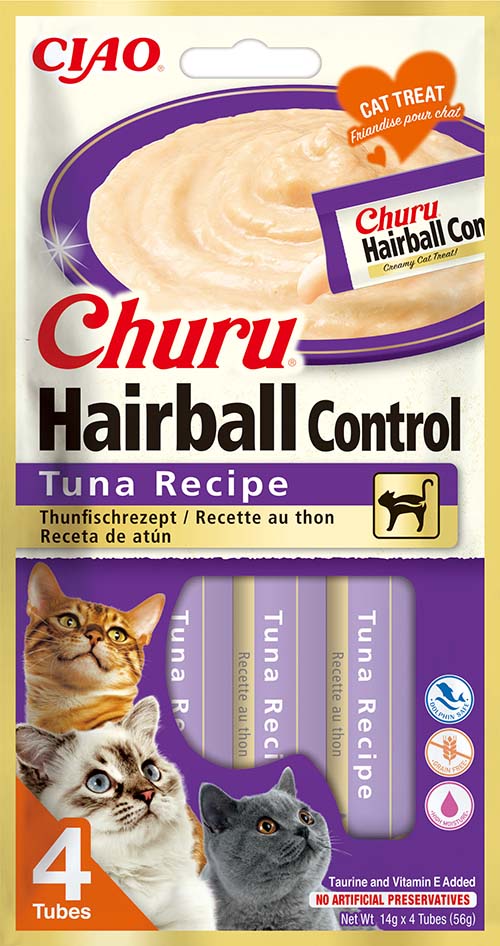 4262365730558.jpg Churu Hairball tuunikalaga maius kassile 4x14g - Pilt 1