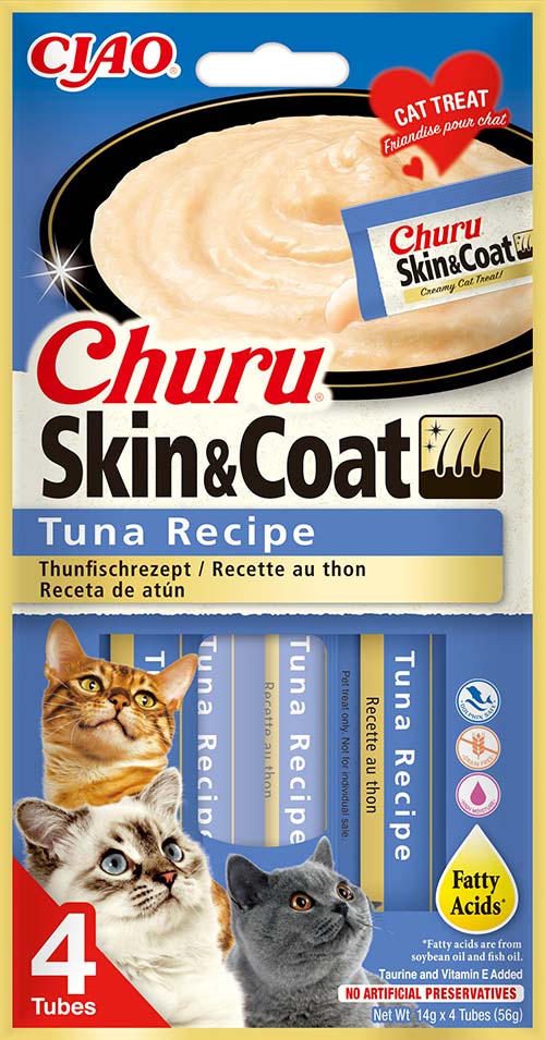 4262365736710.jpg Churu Skin & Coat tuunikalaga maius kassile 4x14g - Pilt 1