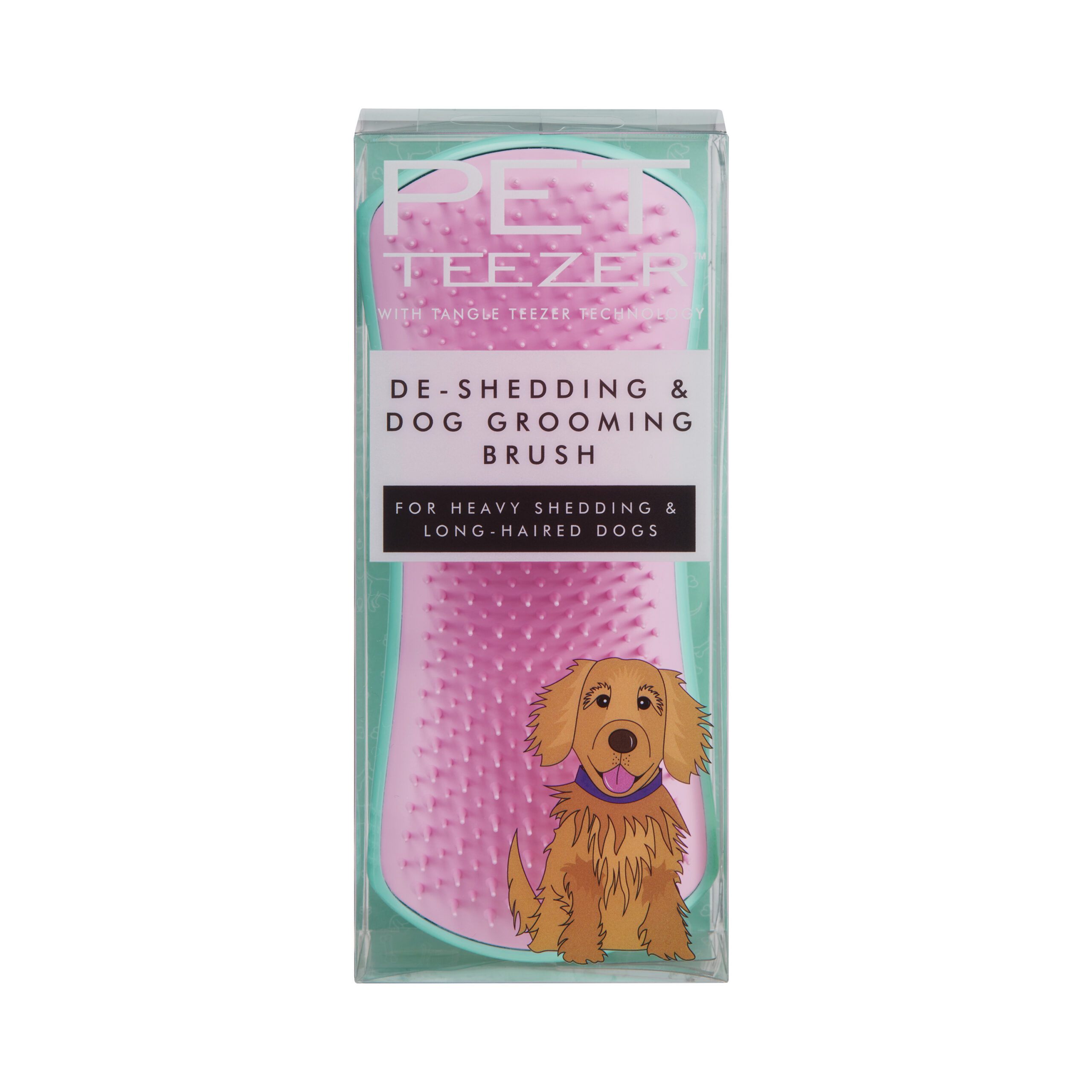 5060926680453.jpg Pet Teezer roheline/roosa aluskarva hari koerale L - Pilt 1