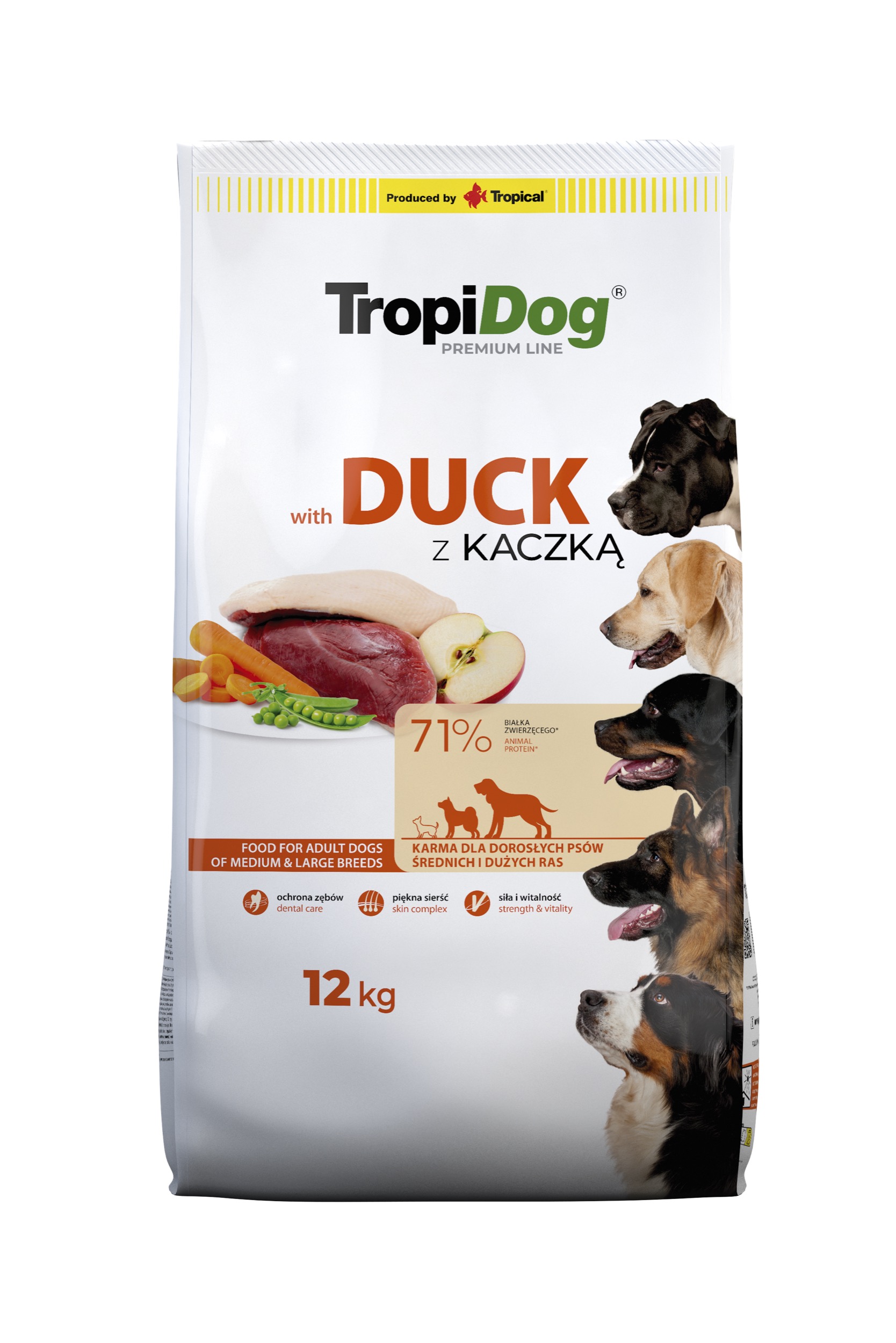 5900469570173.jpg TropiDog Premium Duck with Rice koertoit 12kg - Pilt 1