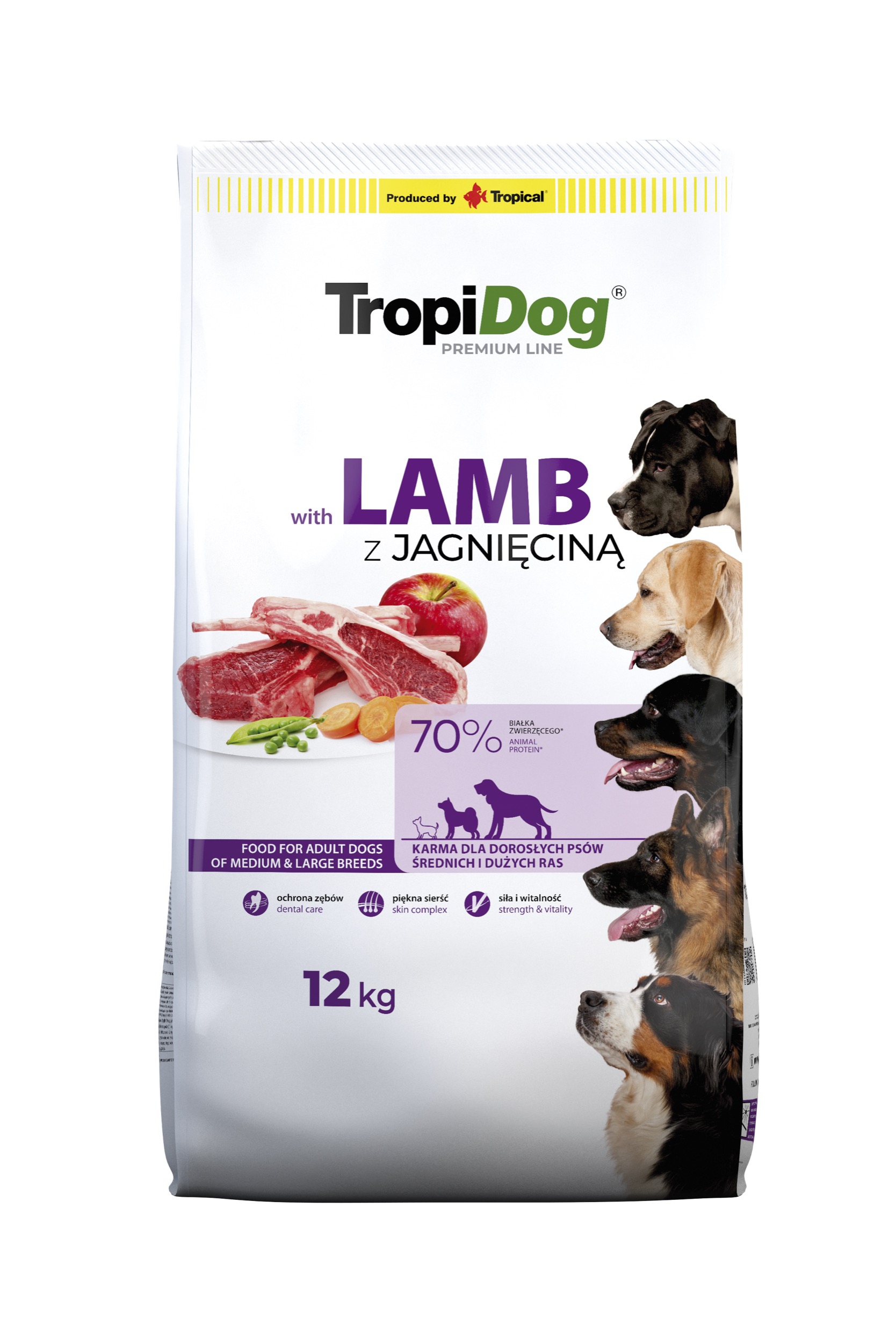 5900469570579.jpg TropiDog Premium Lamb with Rice koertoit 12kg - Pilt 1
