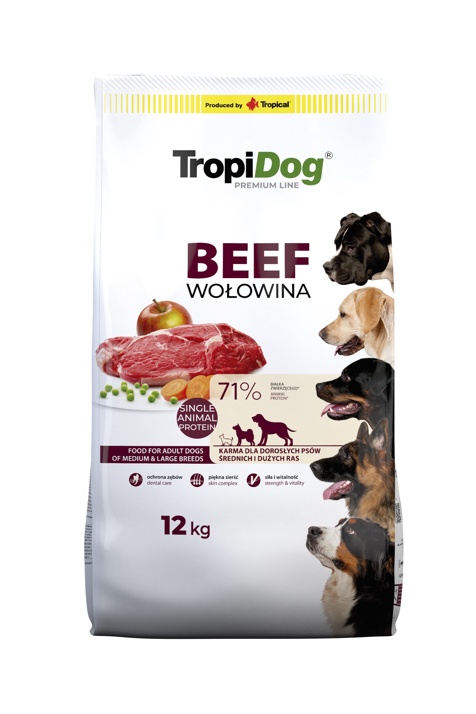 5900469570777.jpg TropiDog Premium Beef with Rice koertoit 12kg - Pilt 1