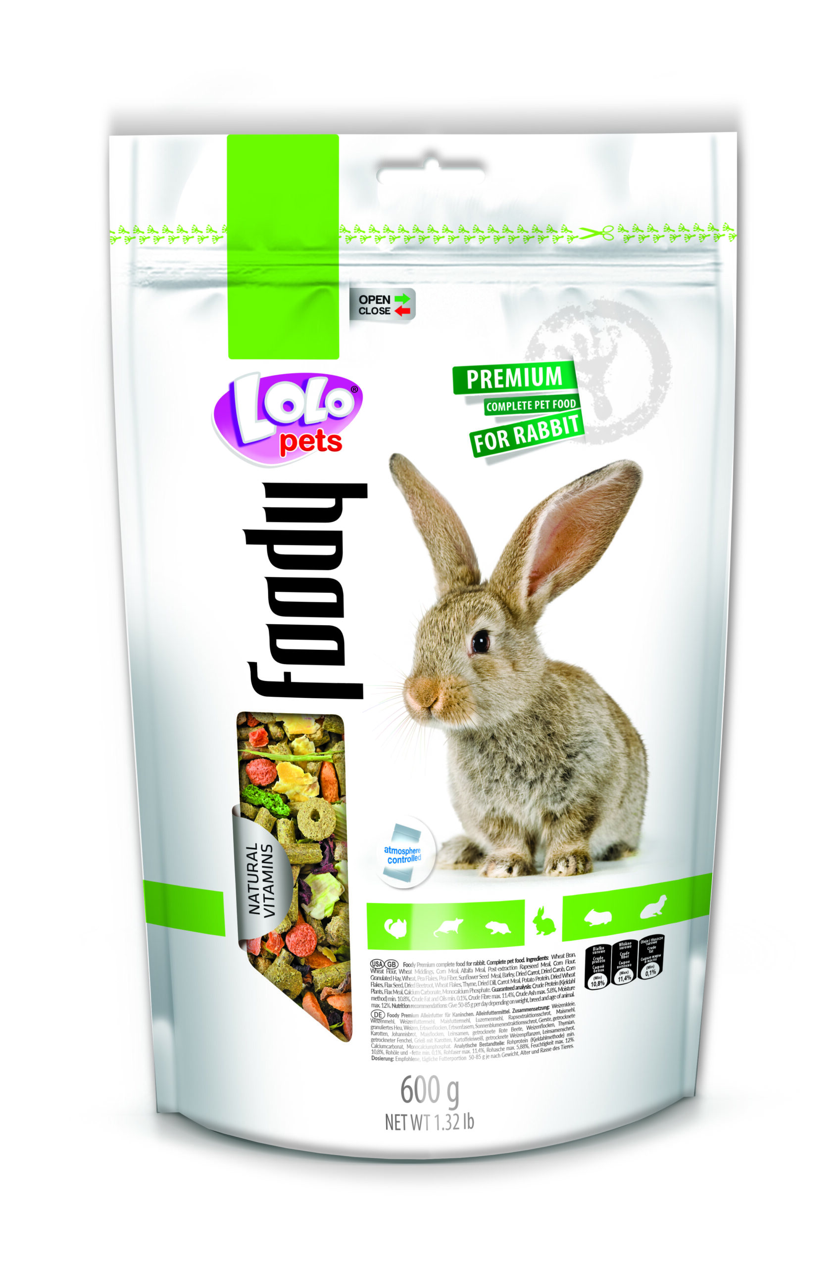 5904479701244.jpg LoLo Pets Foody täissööt jänestele 600g - Pilt 1