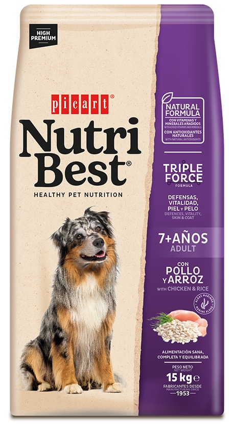 8436011151318.jpg Nutribest Adult 7+ Chicken And Rice koeratoit 15kg - Pilt 1