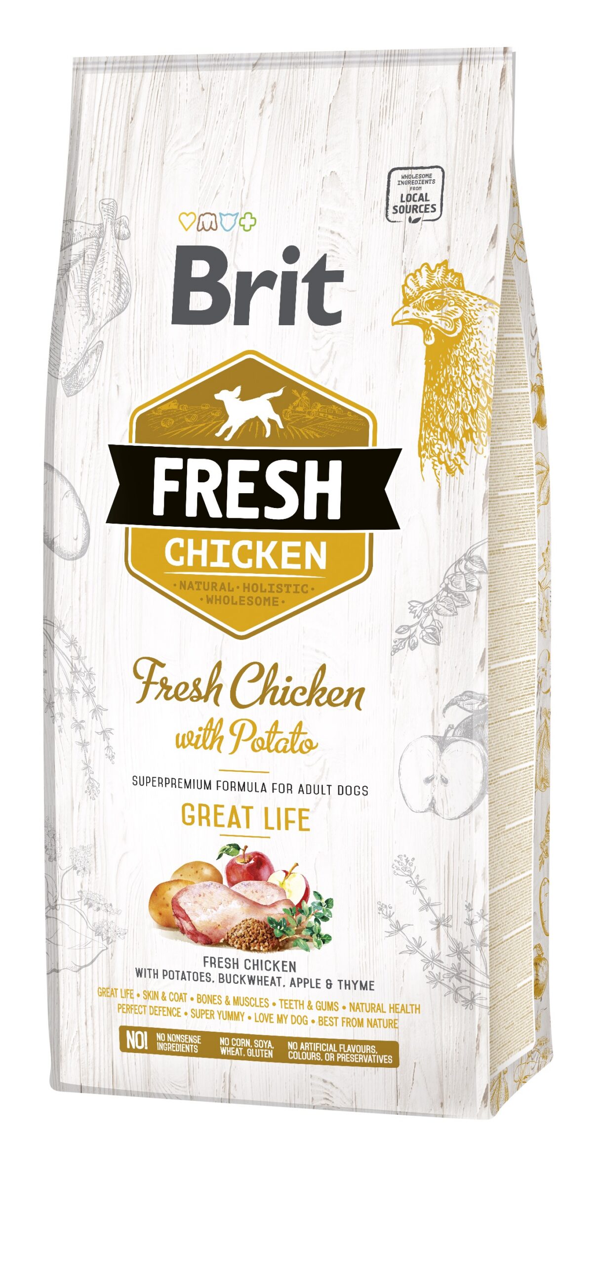 8595602530731.jpg Brit Fresh Chicken with Potato Adult koeratoit 12 kg - Pilt 1