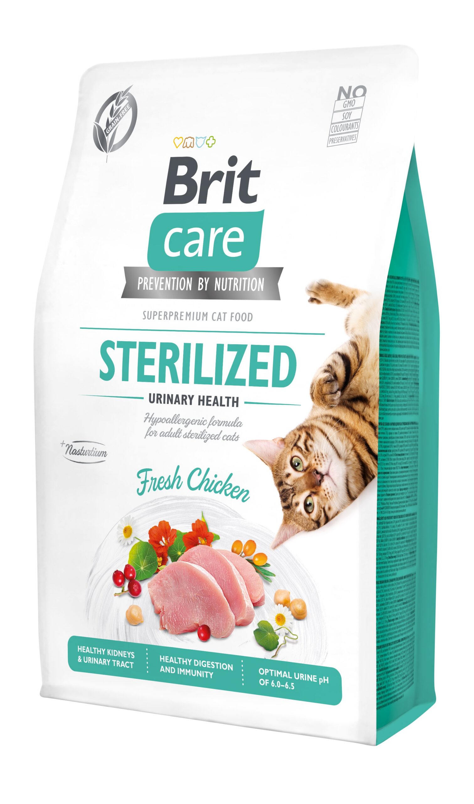 8595602540730.jpg Brit Care Cat Grain-Free Sterilized Urinary Health kassitoit 2 kg - Pilt 1