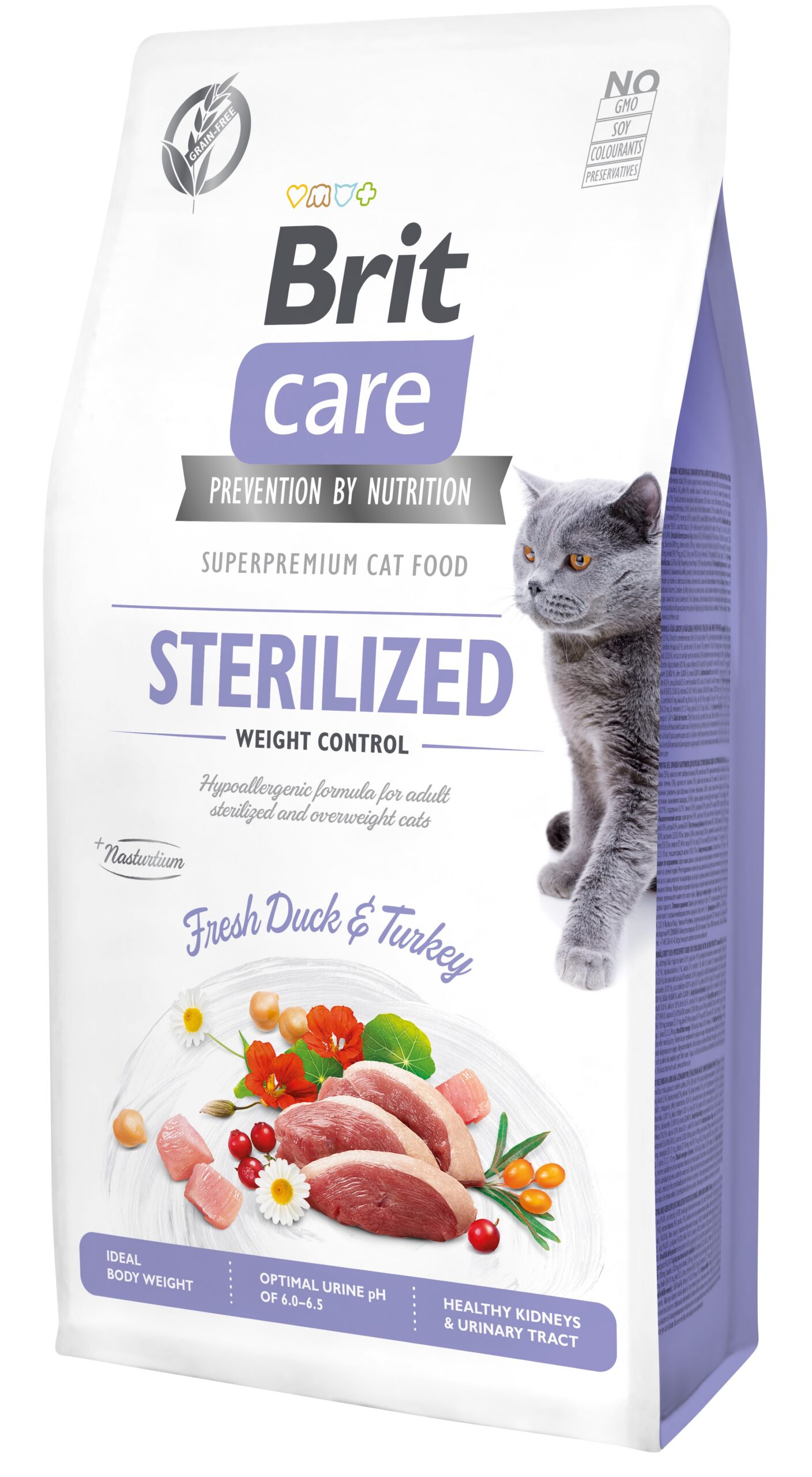 8595602540785.jpg Brit Care Cat Grain-Free Sterilized Weight Control kassitoit 7kg - Pilt 1