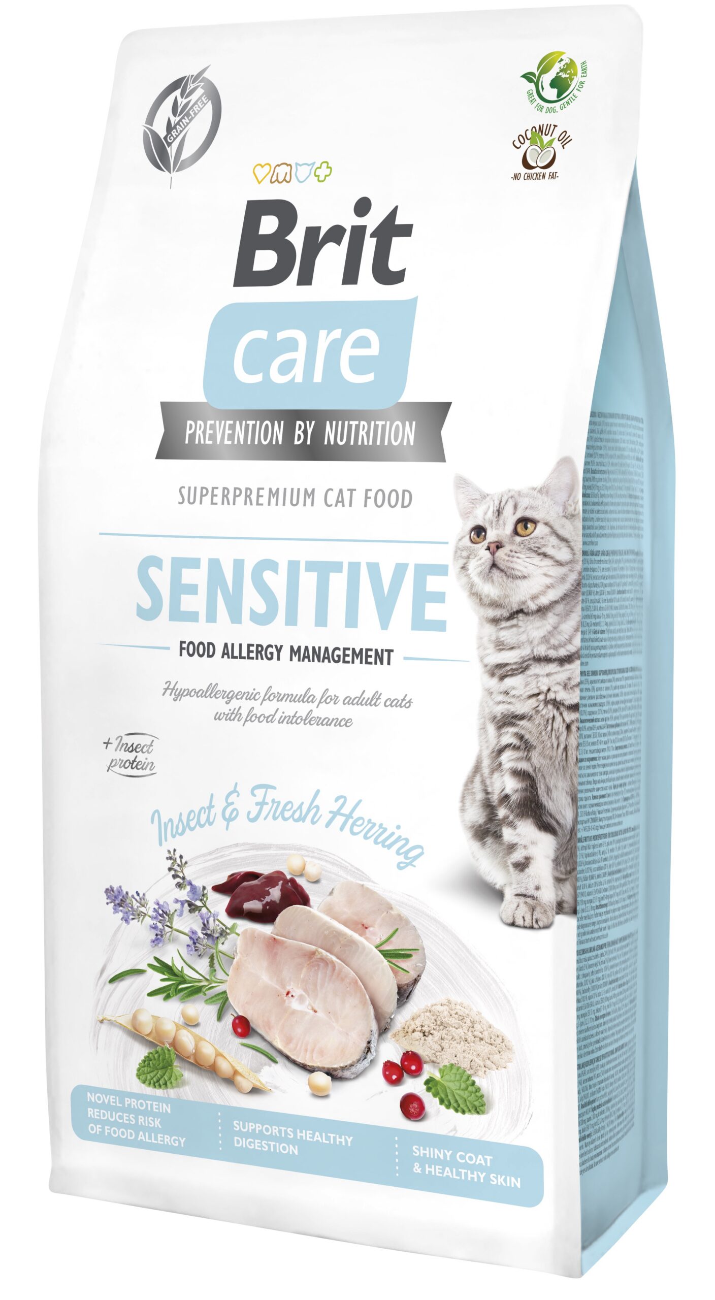 8595602554225.jpg Brit Care Cat Grain-Free Insect & Fresh Herring kassitoit 7 kg - Pilt 1