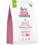 Brit Care Sustainable Adult Small Breed Chicken&Insect koeratoit 3kg