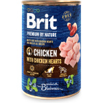 Brit Premium by Nature konserv Chicken with Hearts koertele 400g